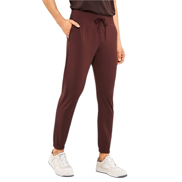 CRZ YOGA Men’s Workout Pants Joggers Sweatpants Dark Red #5 Size L Large - Picture 1 of 7